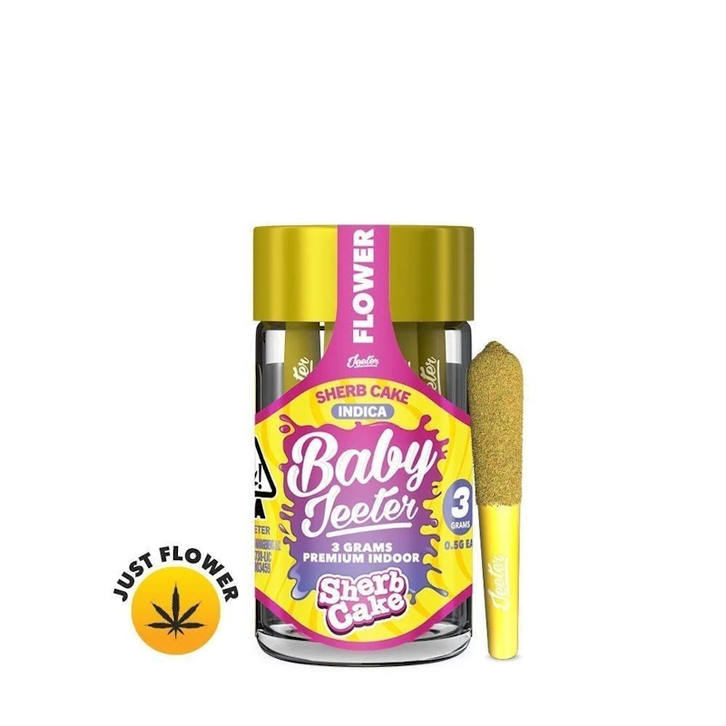 Jeeter Sherb Cake · Baby Minis · 0.5g each · 6pk, Pre-Rolls