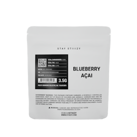 - BLUEBERRY ACAI - 3.5G White Label Mylar