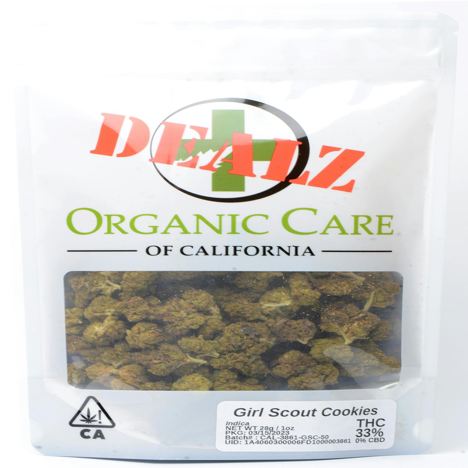 Organic Care of California (33) Girl Scout Cookies (28g) INDICA Weedmaps