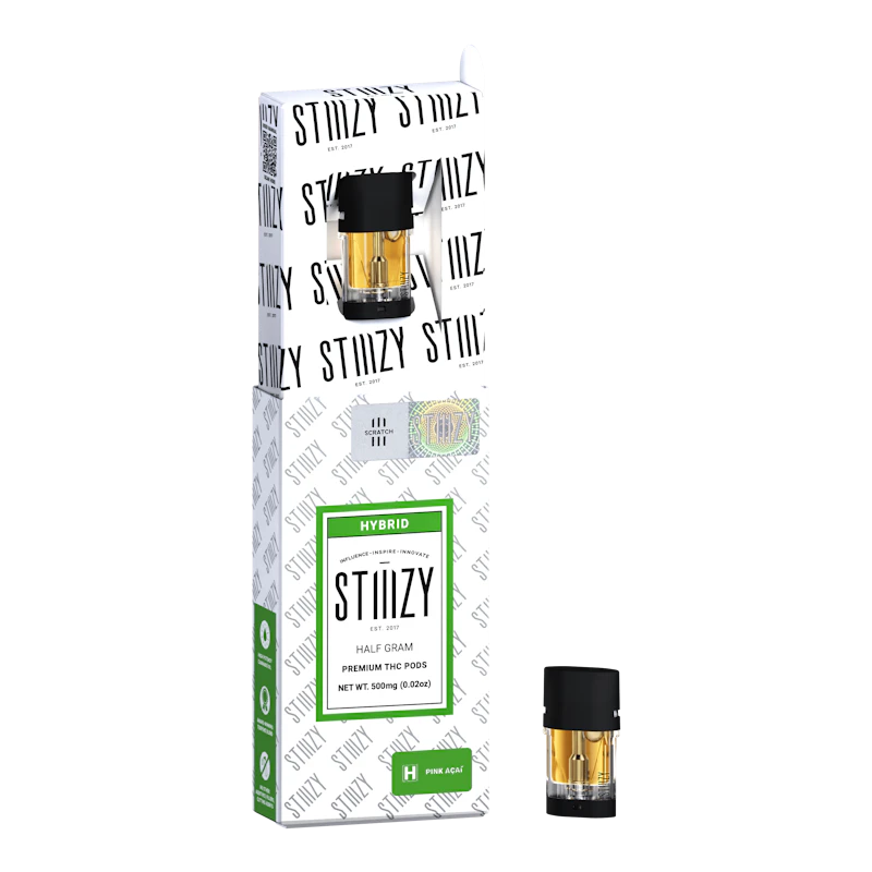 STIIIZY Vape - PINK ACAI - PREMIUM THC POD .5G - IL, Cartridges