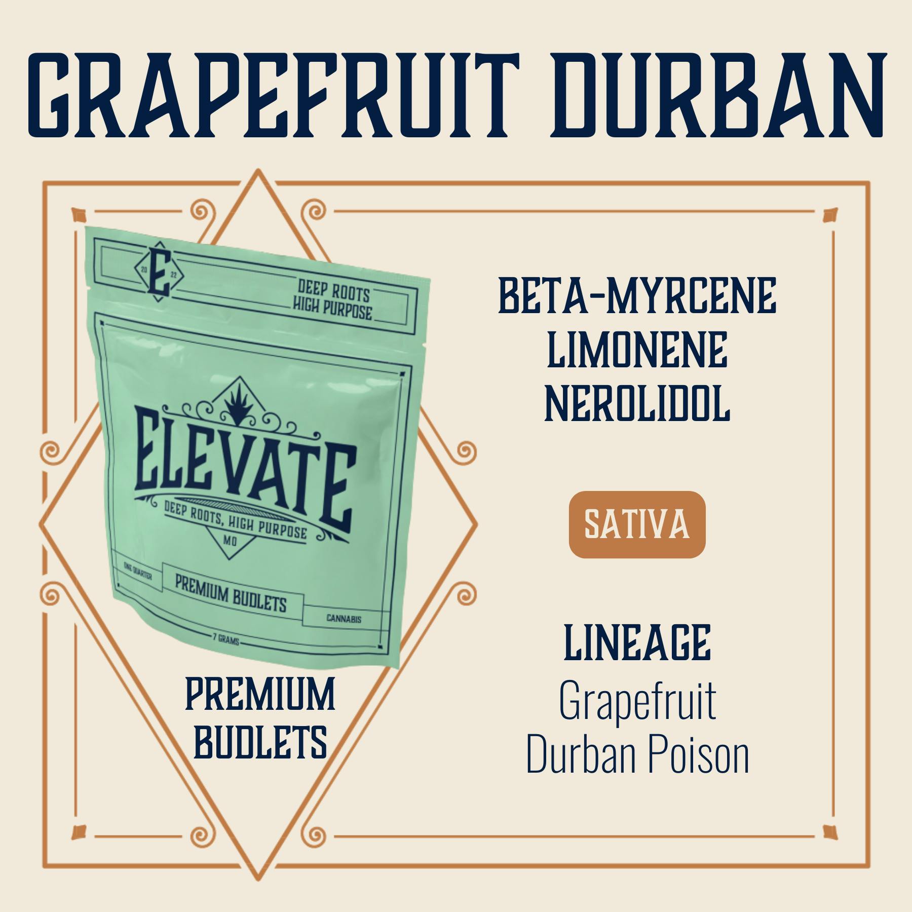 Grapefruit Durban - 7g Budlets by Elevate Missouri