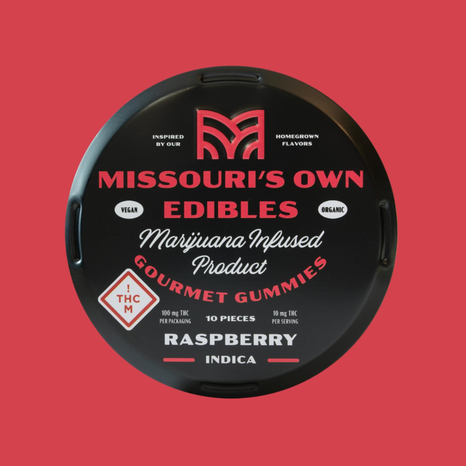 Missouri's Own | Raspberry 1:2 THC:CBD Gummies | 100mg | 10ct | 10mg/ea by Vivid