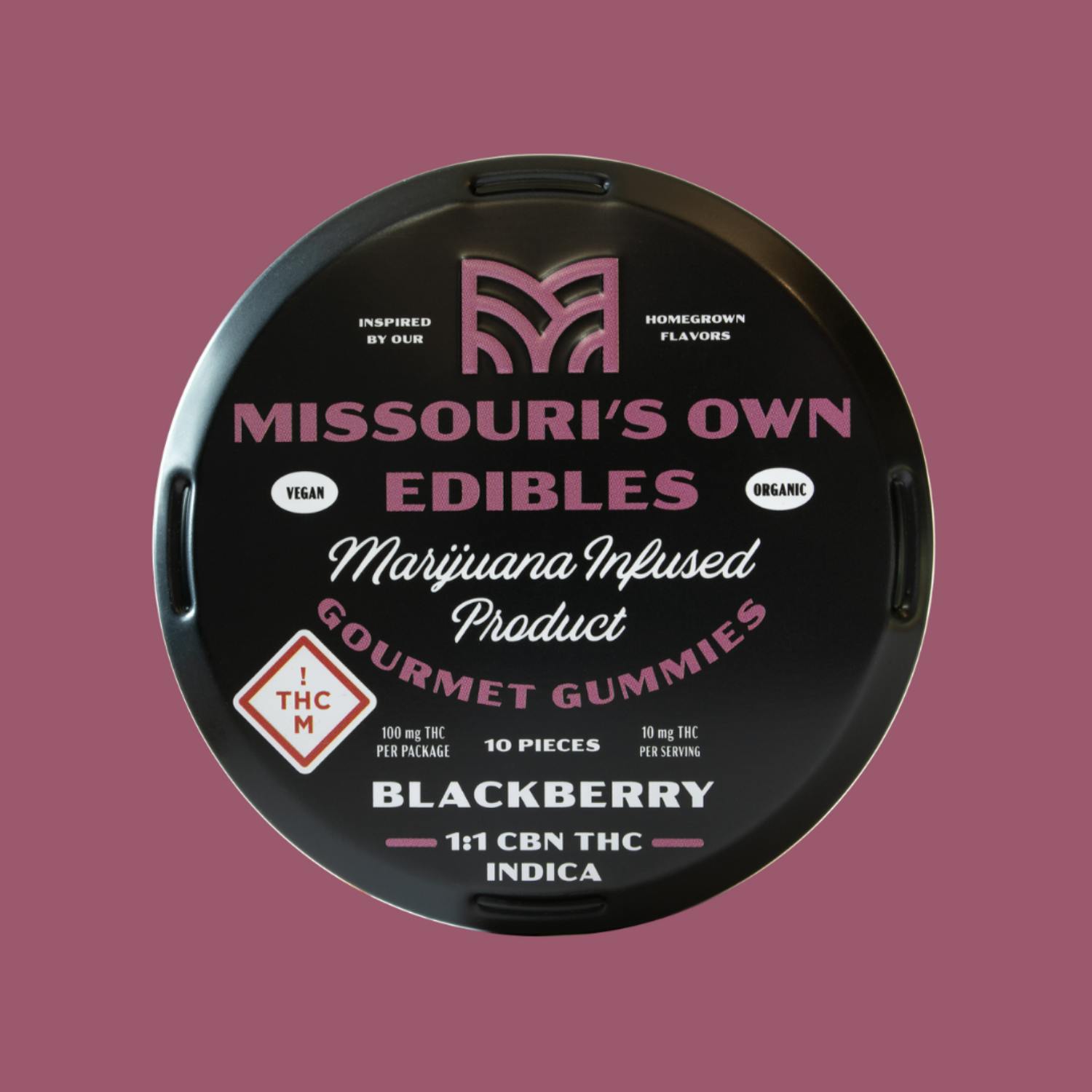 Missouri's Own | 1:1 THC:CBN Blackberry Gummies | 100mg | 10ct | 10mg/ea by Vivid