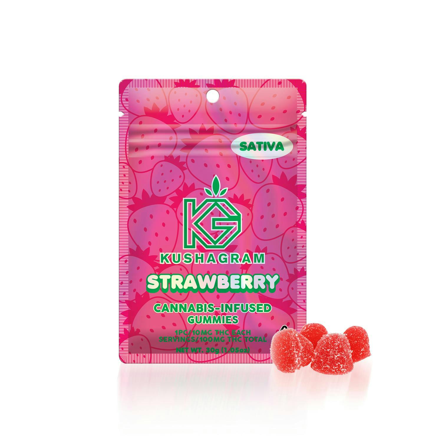 KUSHAGRAM: Strawberry Gummies - 100mg