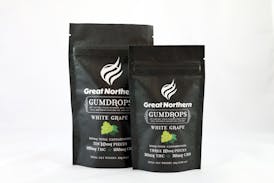 Great Northern Cannabis 100mg White Grape Gum Drops (Sativa) 1:1 THC:CBD