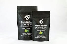 Great Northern Cannabis 100mg White Grape Gum Drops (Sativa) 1:1 THC:CBD