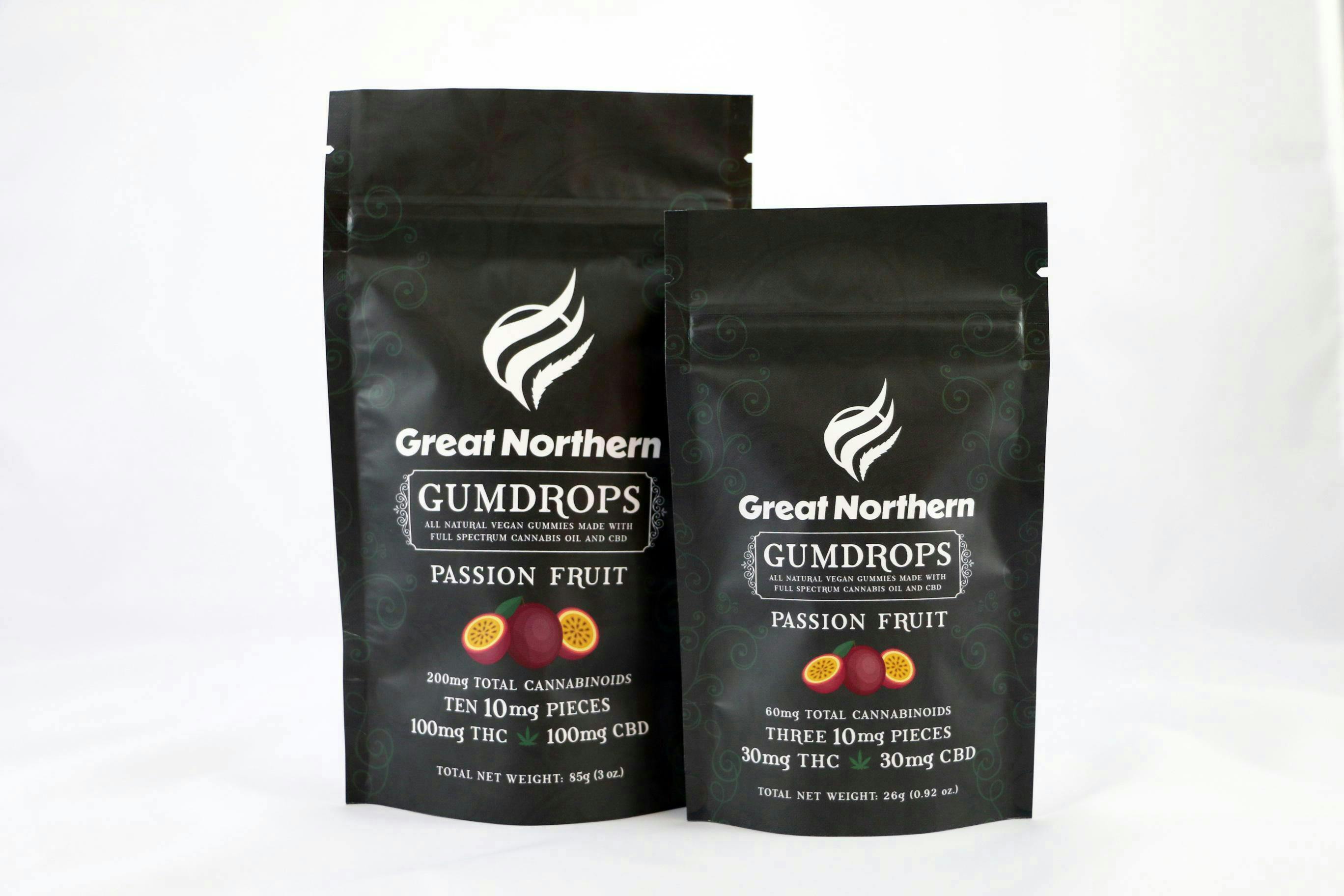 Great Northern Cannabis 30mg Passion Fruit Gum Drops (Indica) 1:1 THC:CBD by Great Northern Cannabis