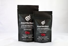 Great Northern Cannabis 100mg Raspberry Gum Drops (Indica) 1:1 THC:CBD