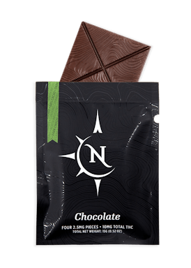 Great Northern Cannabis 20mg Dark Chocolate Square (Sativa) 1:1 THC:CBD