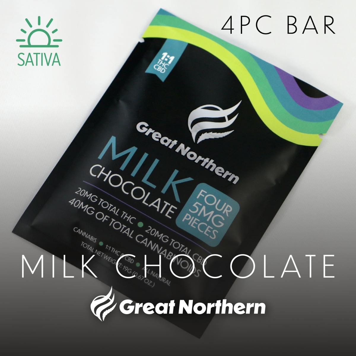20mg Dark Chocolate Square Sativa
