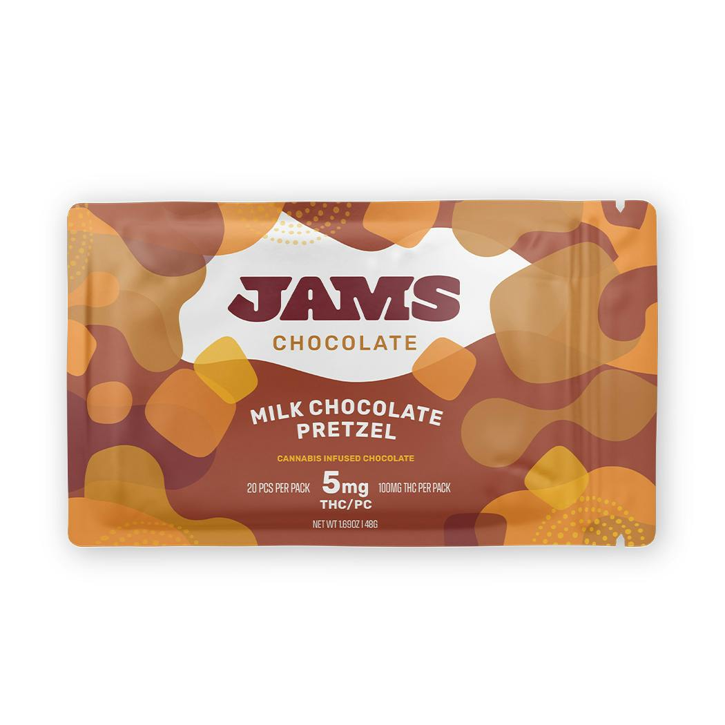 Chocolates - Milk Chocolate Pretzel 100mg - JAMS Florida