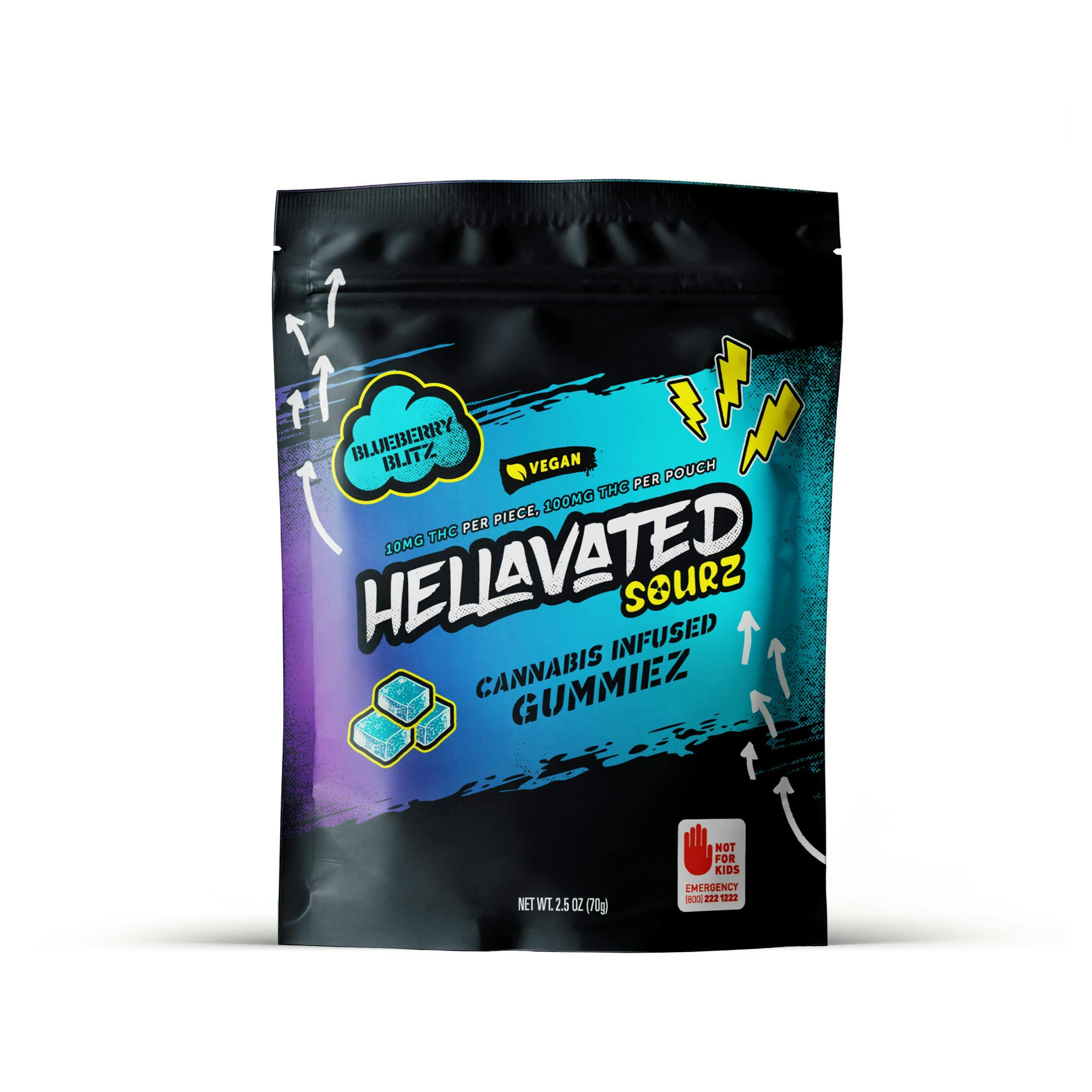 Blueberry Blitz Sour Gummiez 100mg 10-pack
