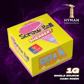 Screwball Sherb | 1G Single Source Hash Rosin | HYMAN | REC