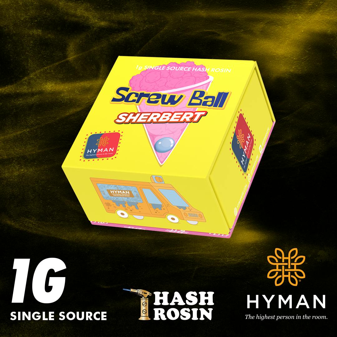 Screwball Sherb | 1G Single Source Hash Rosin | HYMAN | REC