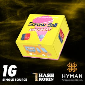 Screwball Sherb | 1G Single Source Hash Rosin | HYMAN | REC