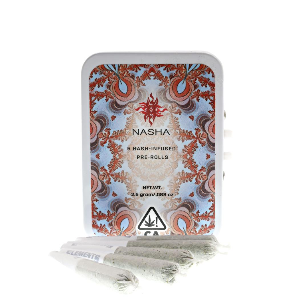Hash Infused PreRolls - 5 pack - Strawnana x Strawnana