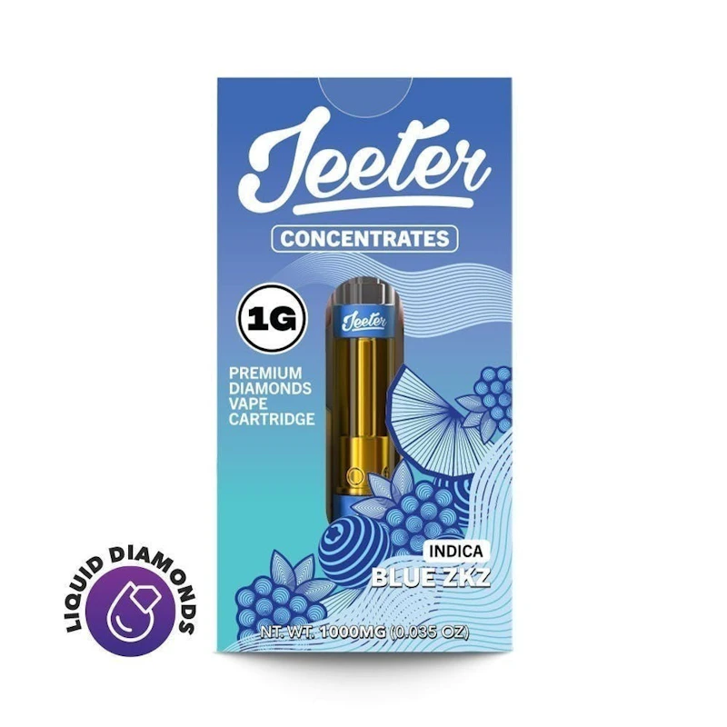 Jeeter Blue ZKZ · Premium Diamonds Cartridge · 1g, Cartridges