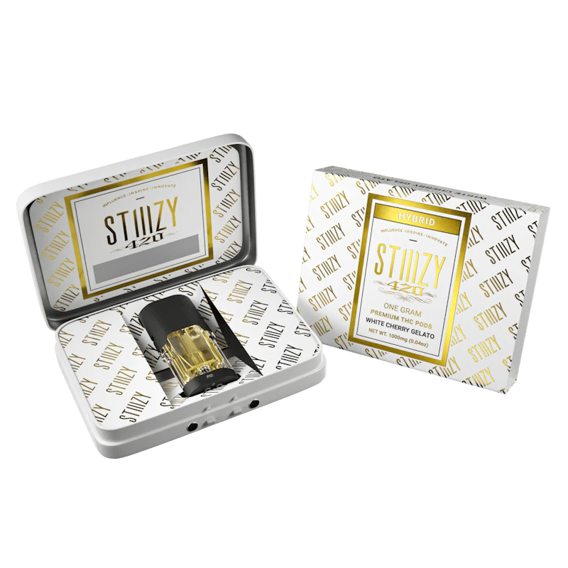 STIIIZY Vape - WHITE CHERRY GELATO - 420 LTTD PREMIUM THC POD 1G - IL, Cartridges