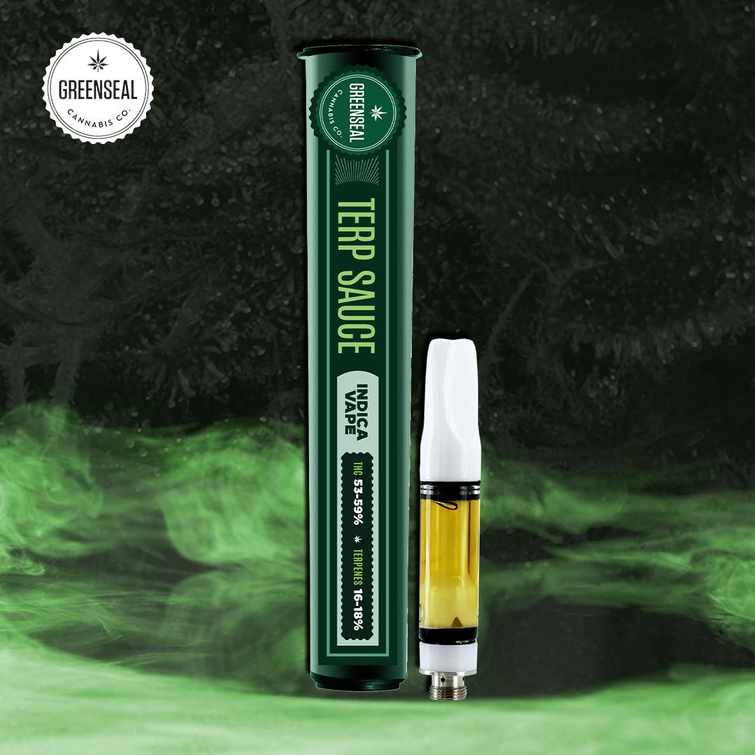 GreenSeal Cannabis Co Terp Sauce 1g Vape Cart Manitoba Weedmaps