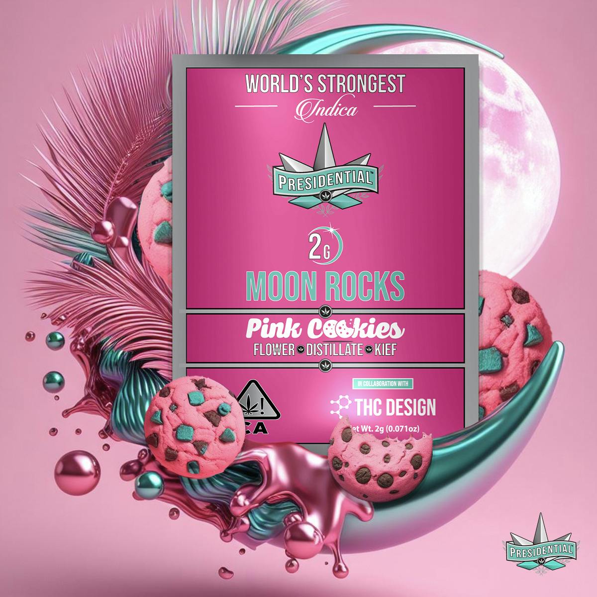 Presidential Moon Rocks - Pink Cookies (2g) - Presidential