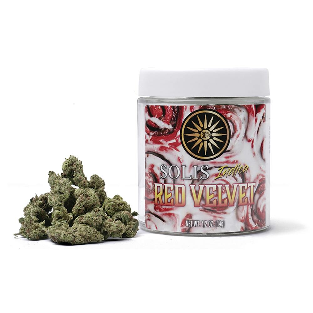 Red Velvet Jarred Flower (14g) Indica Solis