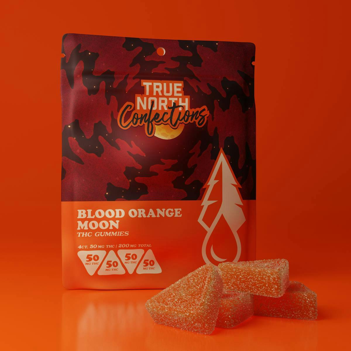 True North Collective | Blood Orange Moon Gummies | 200mg | 4ct | 50mg/ea by True North Collective MI