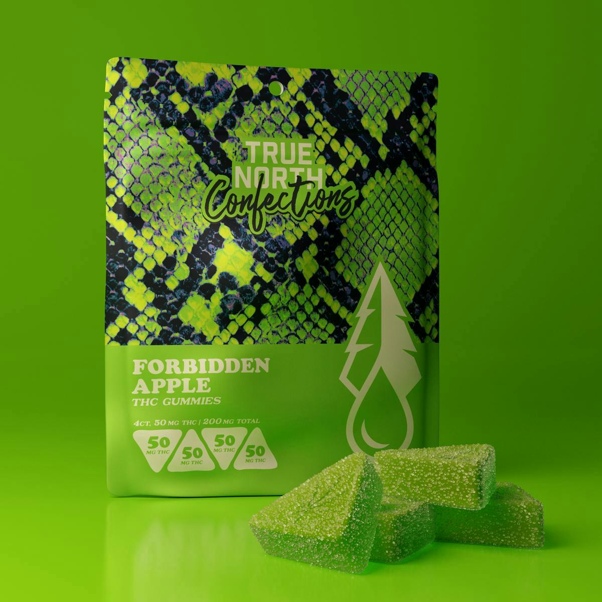True North Collective | Forbidden Apple Gummies | 200mg | 4ct | 50mg/ea at The Fire Station - Houghton