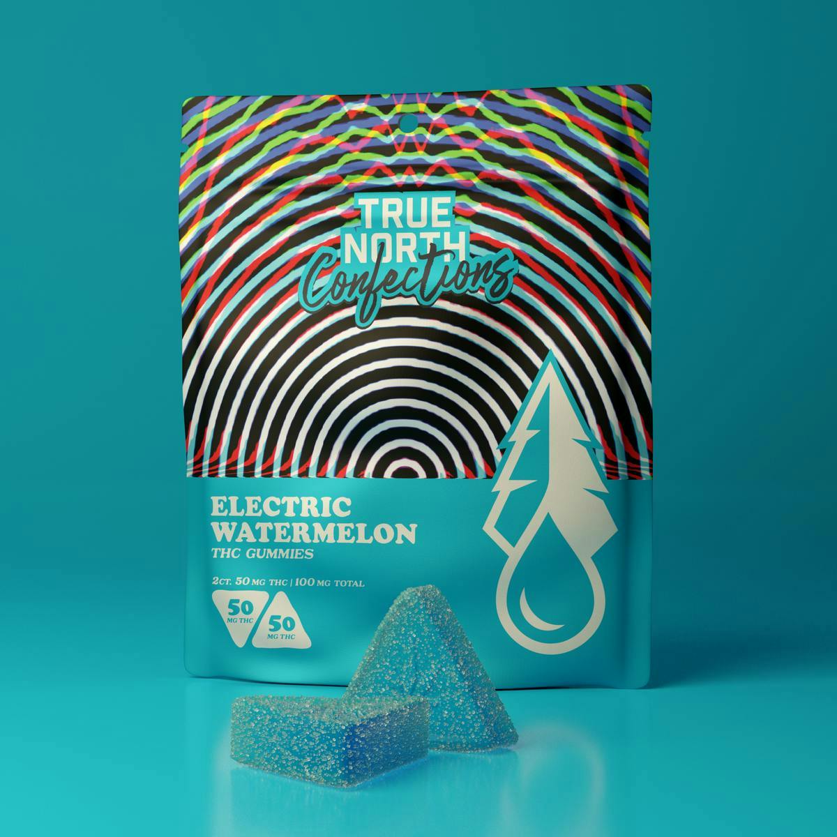 True North Collective | Electric Watermelon Gummies | 100mg | 2ct | 50mg/ea by True North Collective MI