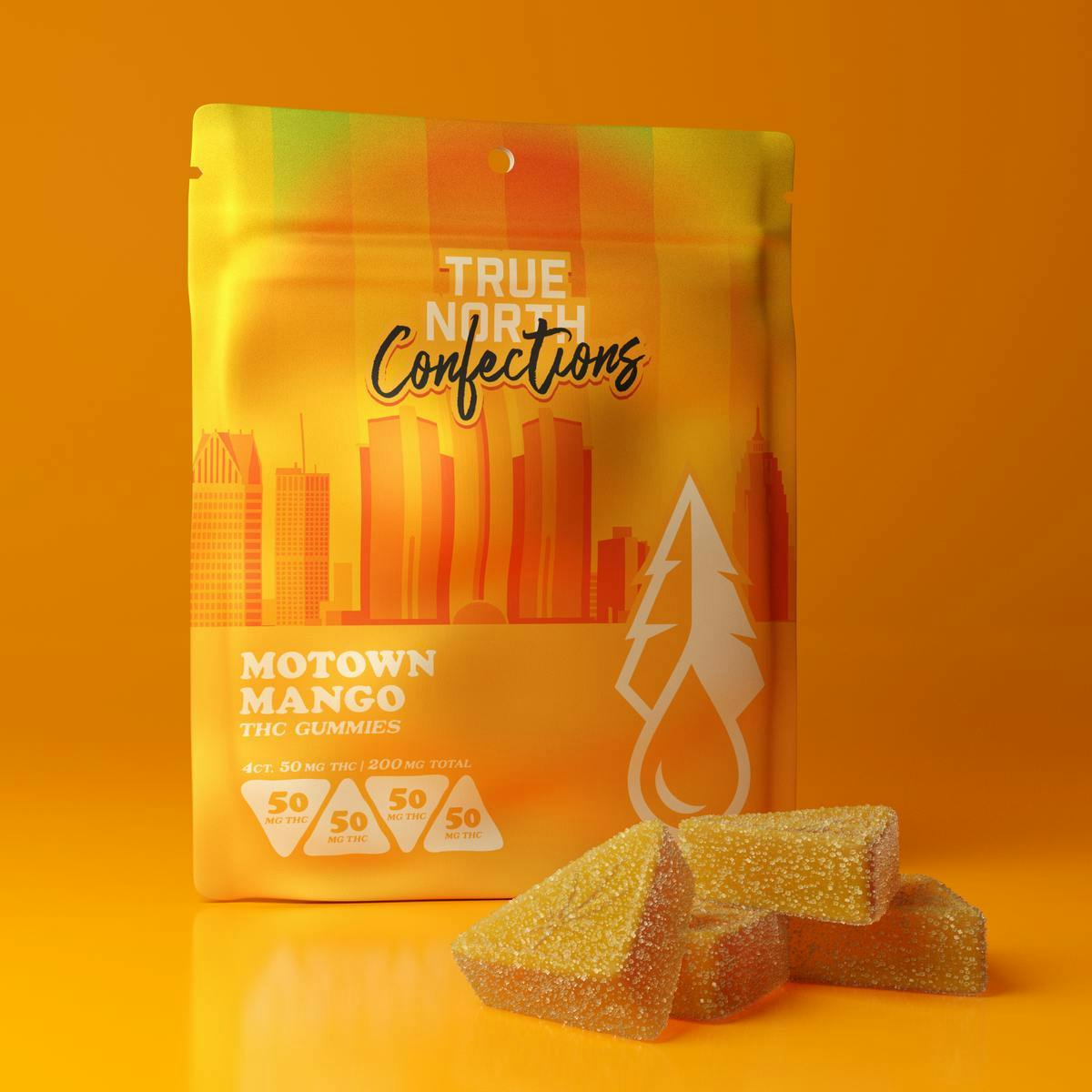 True North Collective | Motown Mango Gummies | 200mg | 4ct | 50mg/ea at The Fire Station - Houghton