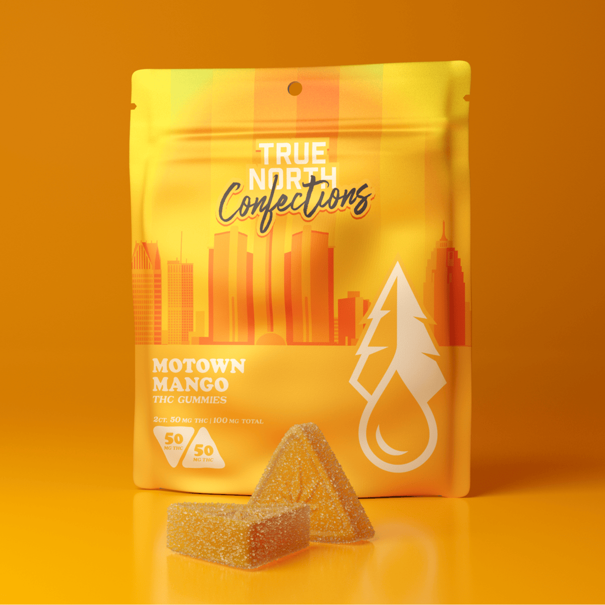 True North Collective | Motown Mango Gummies | 100mg | 2ct | 50mg/ea by True North Collective MI