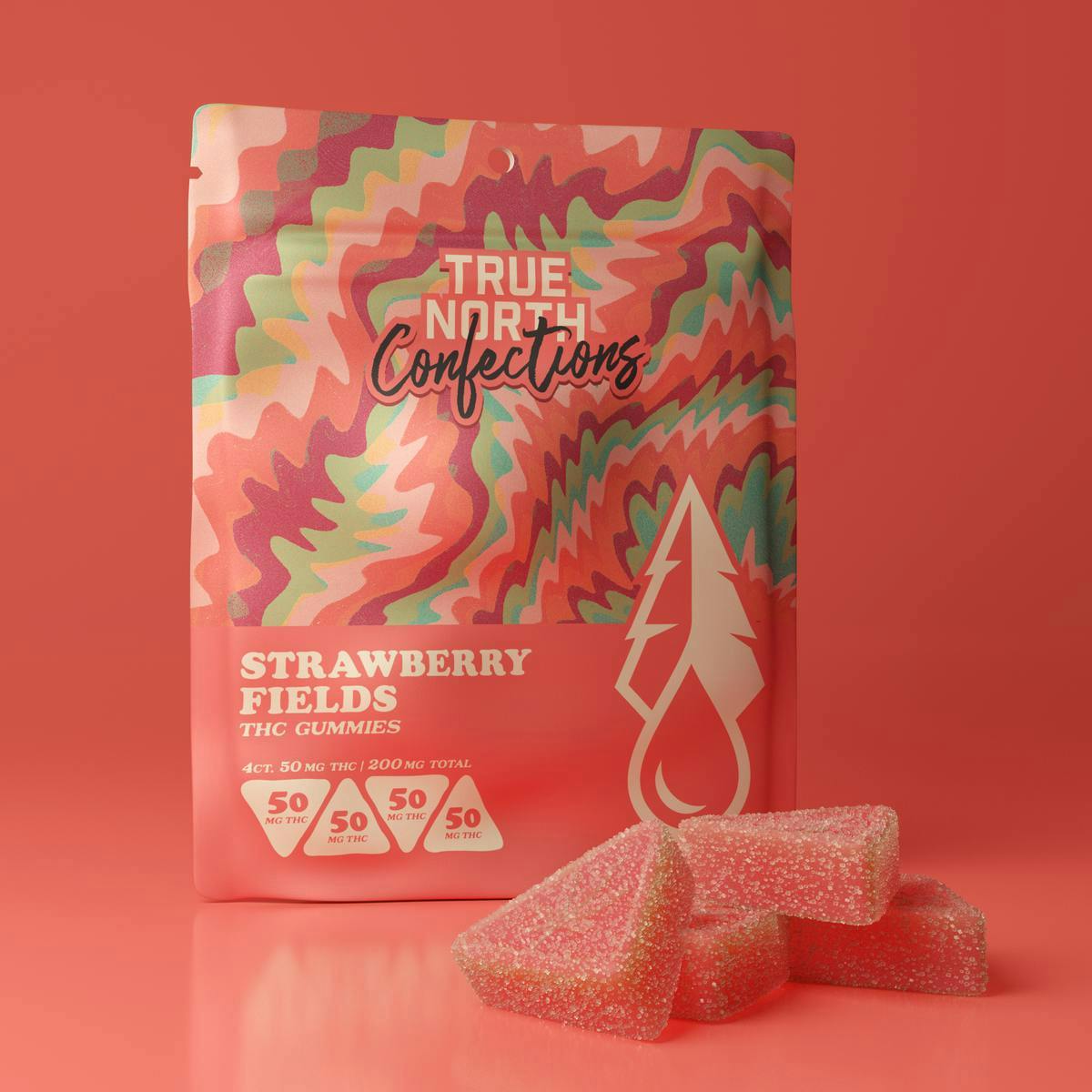 True North Collective | Strawberry Fields Gummies | 200mg | 4ct | 50mg/ea by True North Collective MI