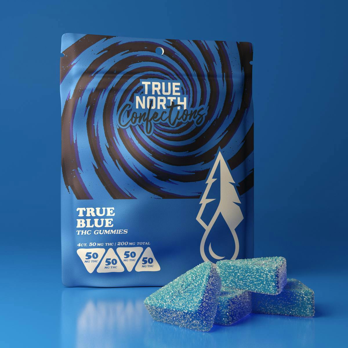 True North Collective | True Blue Gummies | 200mg | 4ct | 50mg/ea by True North Collective MI