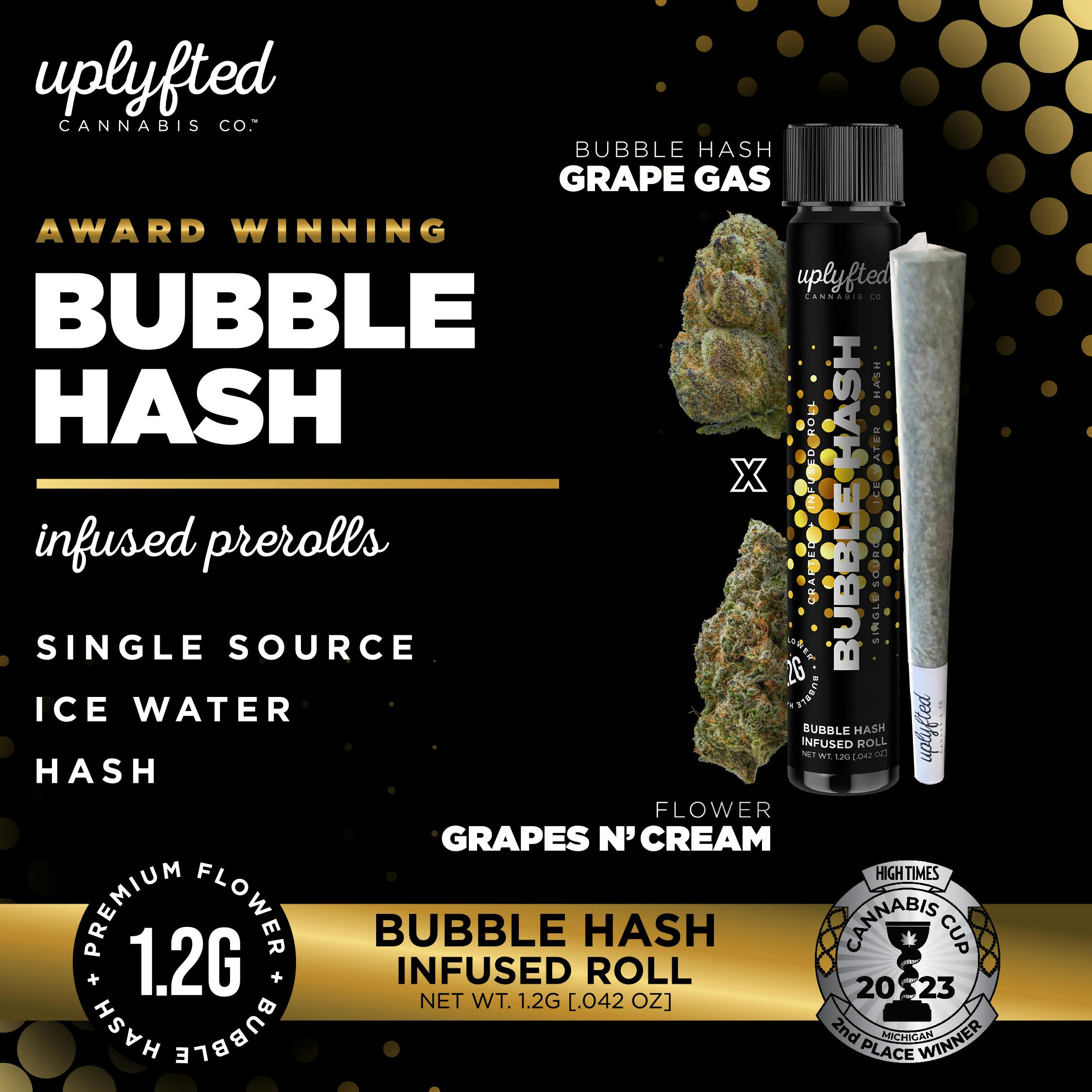 Uplyfted Cannabis Co 1.2g Bubble Hash Infused PreRoll Grape Gas x