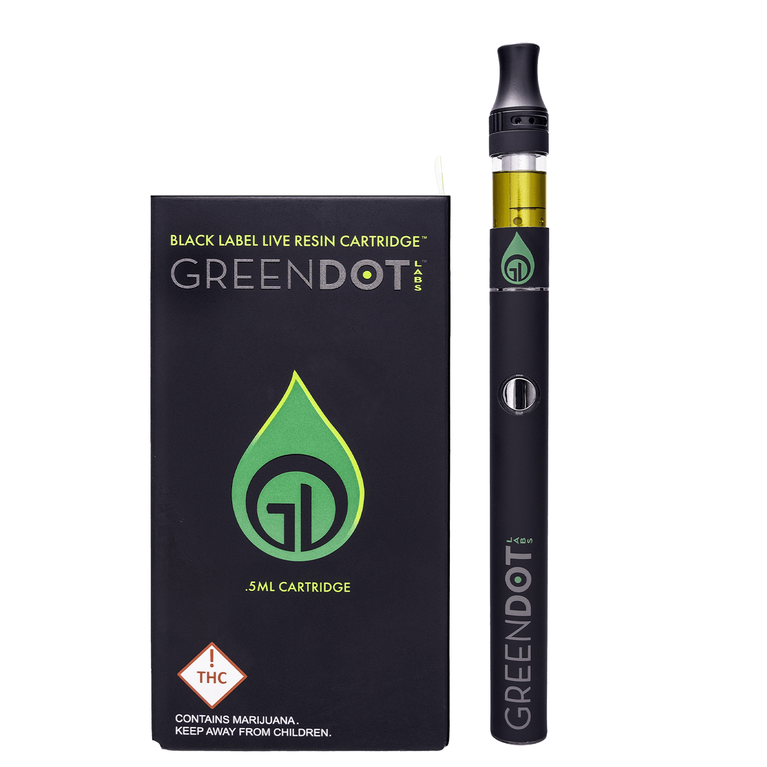 GDL Black Label Live Resin Cartridge (.5g) ROYGBIV Red Green Dot Labs