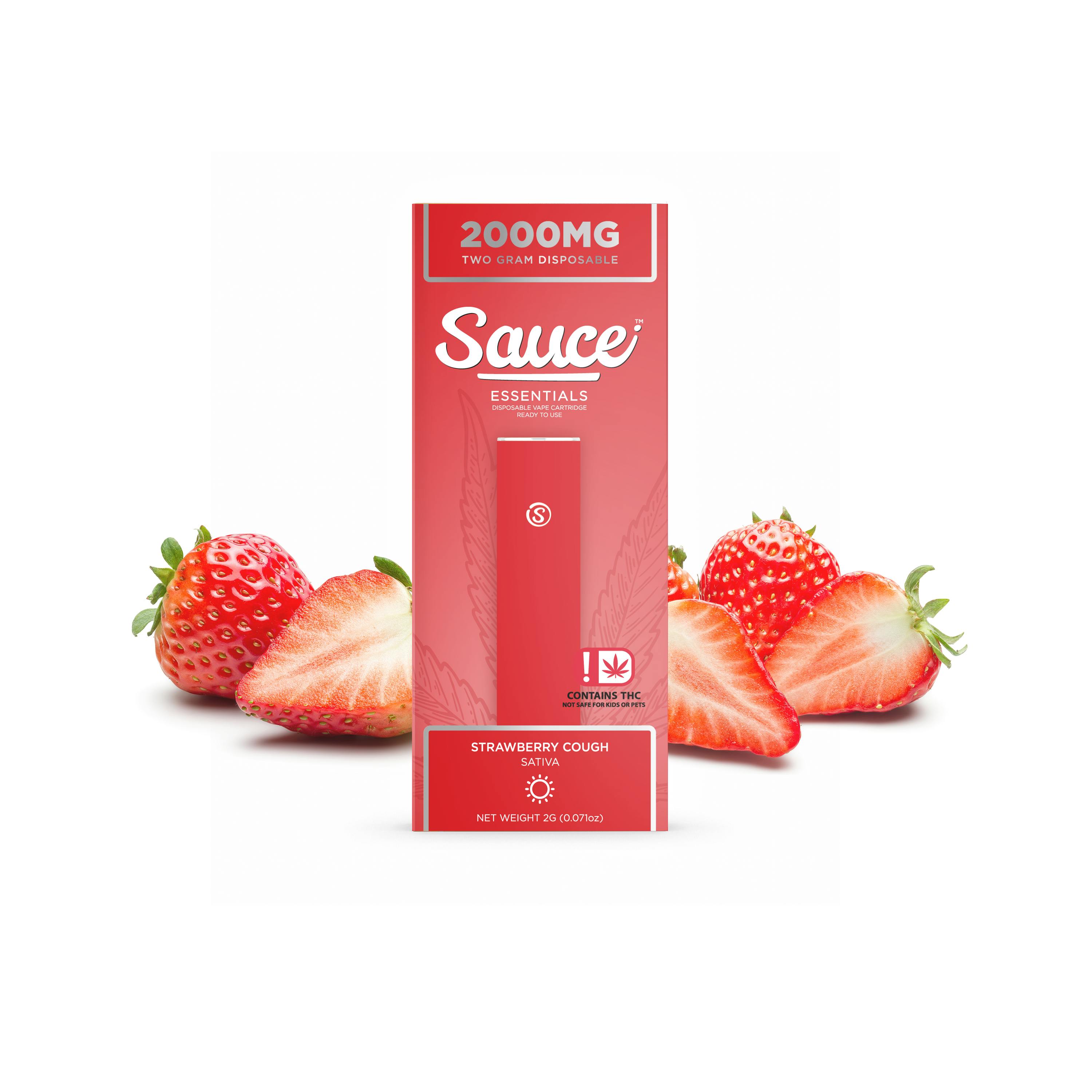 Strawberry Cough 2G Disposable vape (Sativa) Sauce Essentials