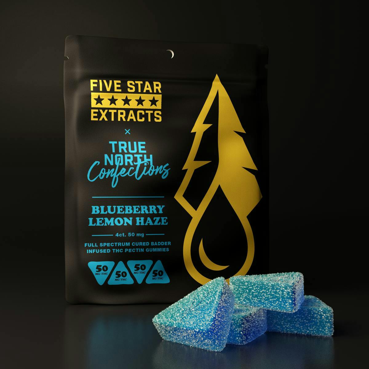True North x FSE | Blueberry Lemon Haze Gummies | 200mg | 4ct | 50mg/ea