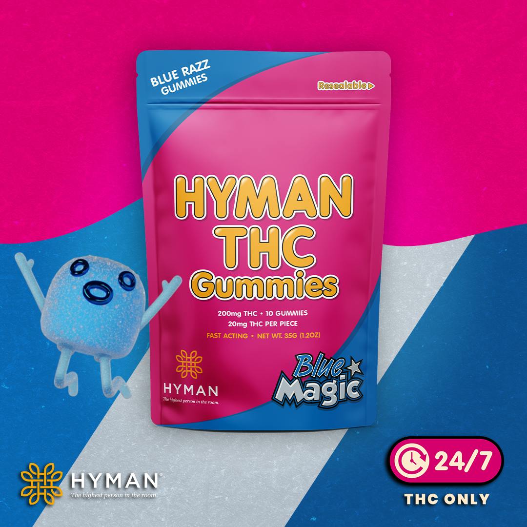 Blue Magic | ALL DAY • Fast Acting 200mg Gummies | HYMAN | REC
