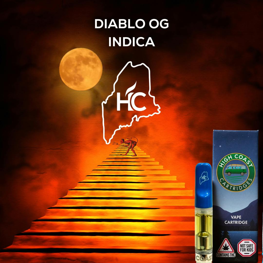 High Coast 1G THC Cartridge - Diablo OG (Indica-Dominant Hybrid) by High Coast