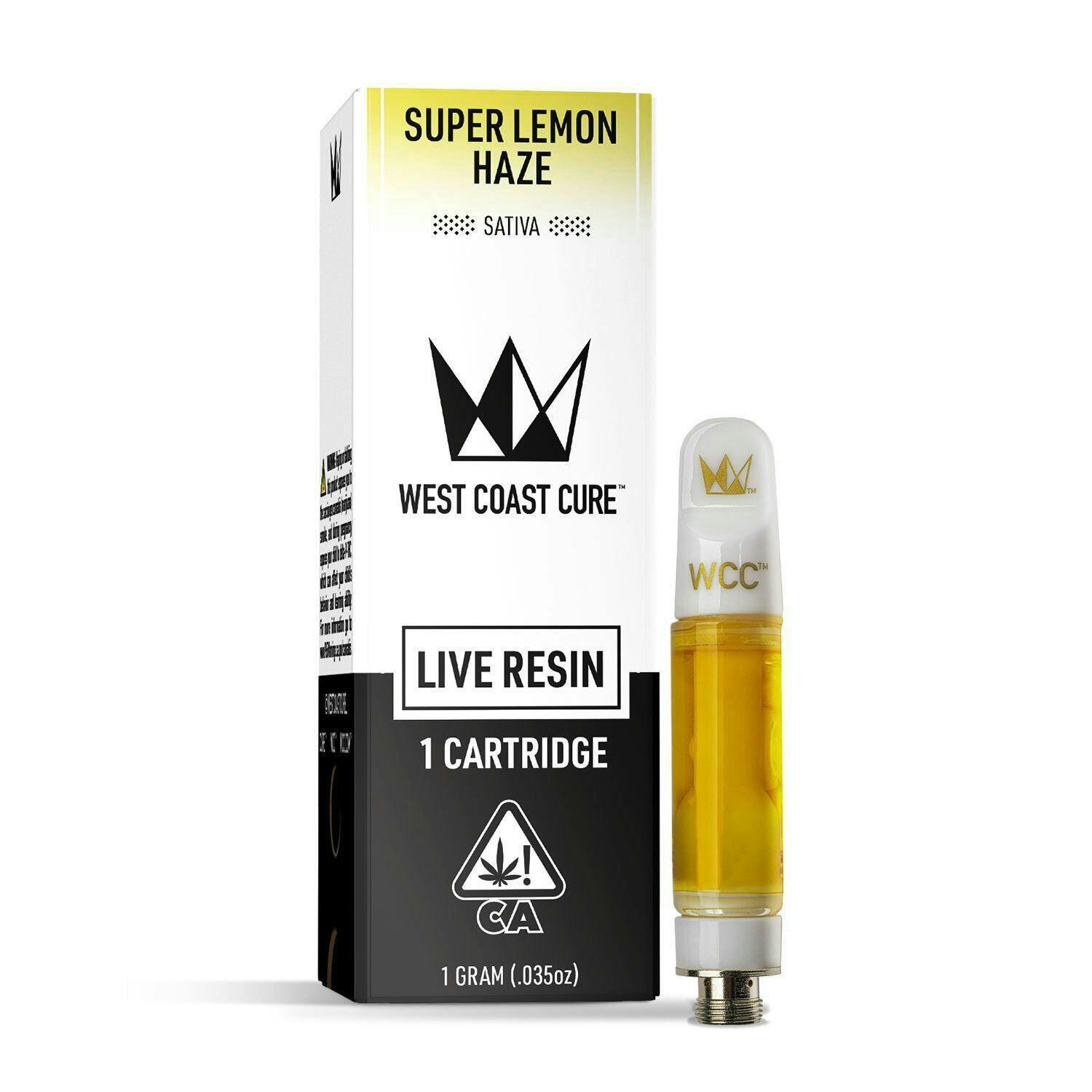 Super Lemon Haze Live Resin Cartridge - 1g - West Coast Cure