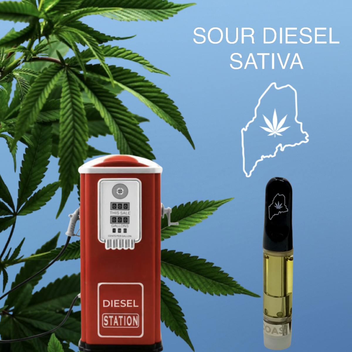 High Coast High Coast 1G THC Cartridge Sour Diesel (Sativa) Weedmaps