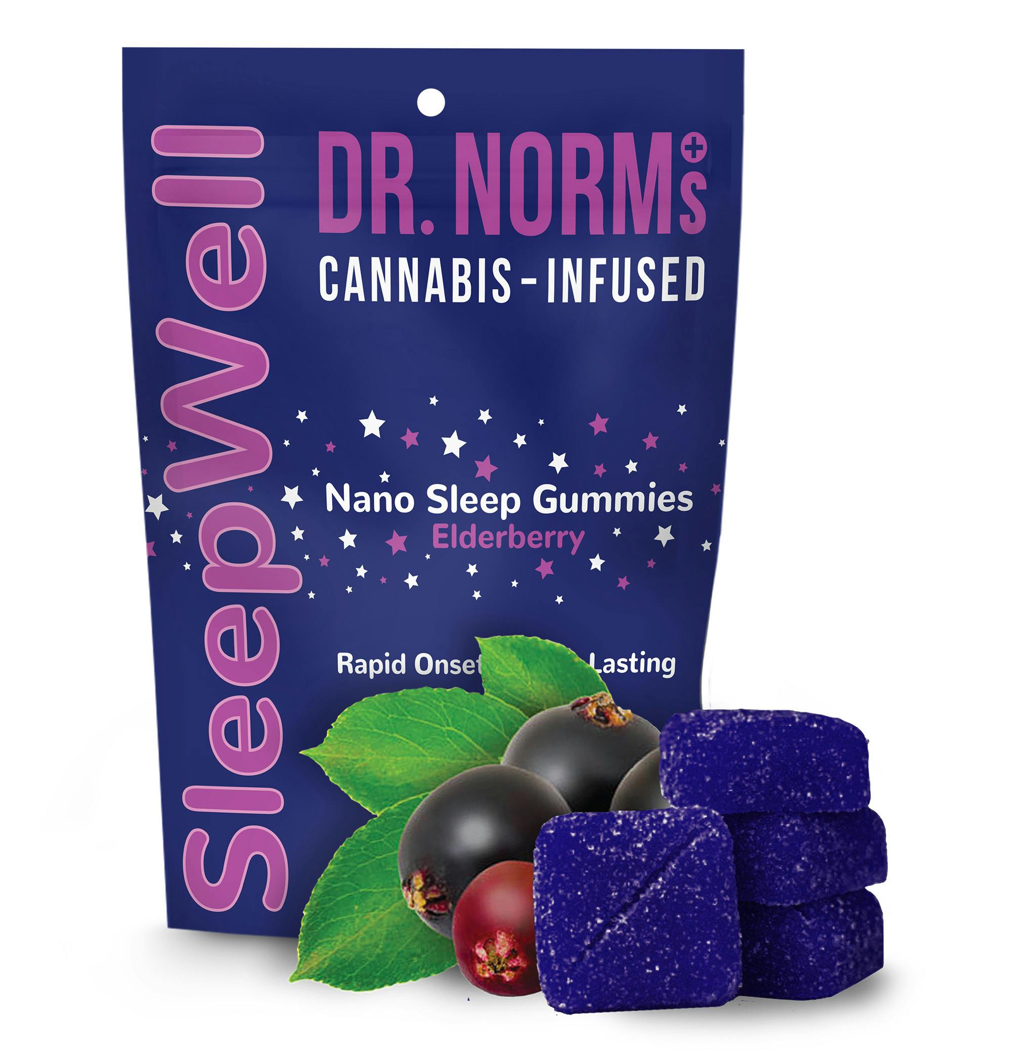 SLEEPWELL Elderberry FastActing Sleep Gummies 100mg THC 50mg CBN Dr