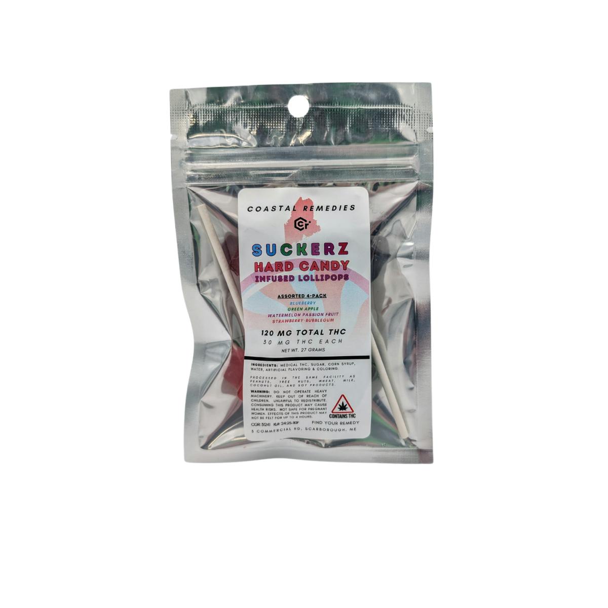 4 Pack Lollipops | 120mg THC | Coastal Remedies by Coastal Remedies