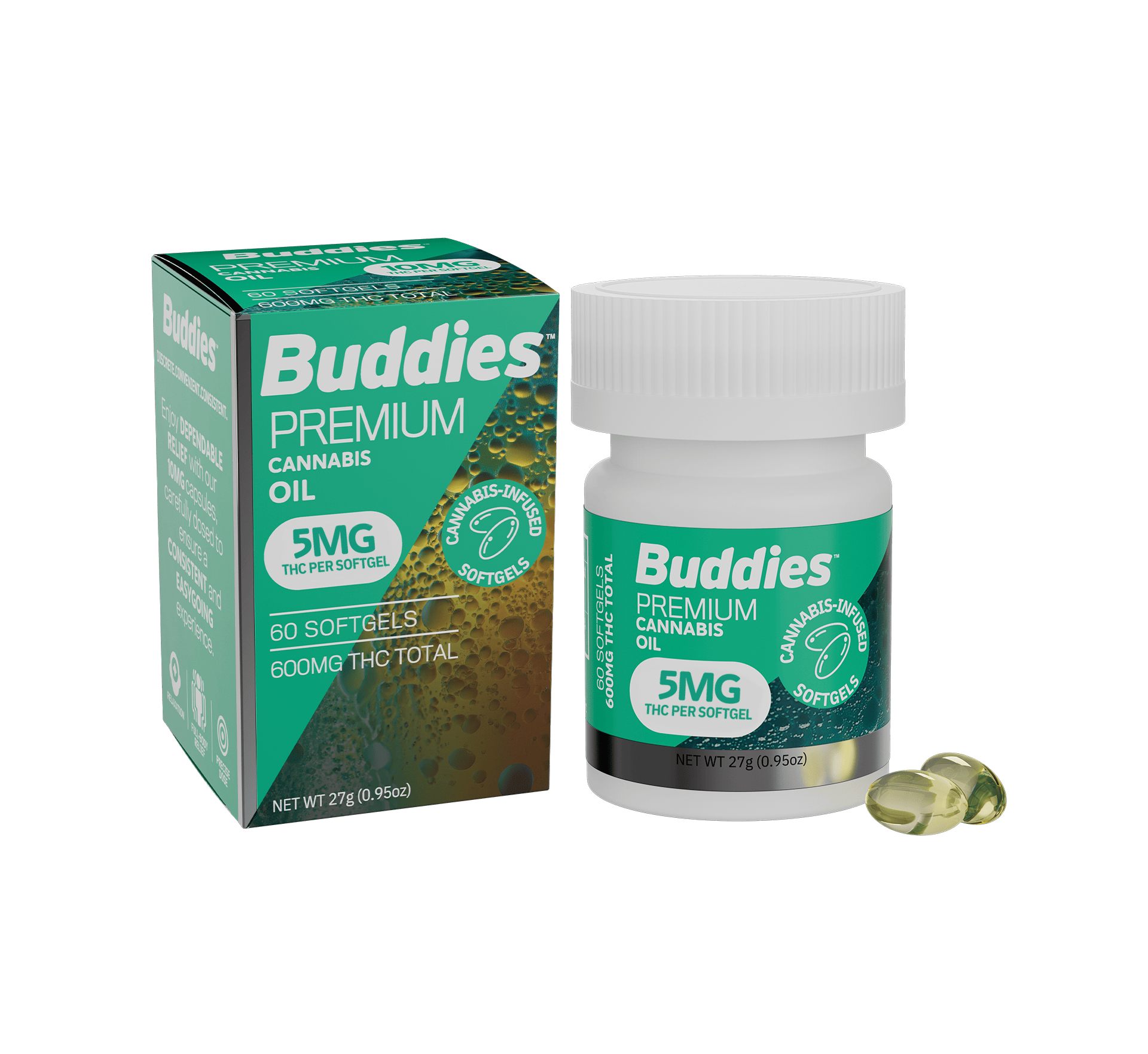PCO | Capsules | 300mg THC | 60ct | 5mg/ea