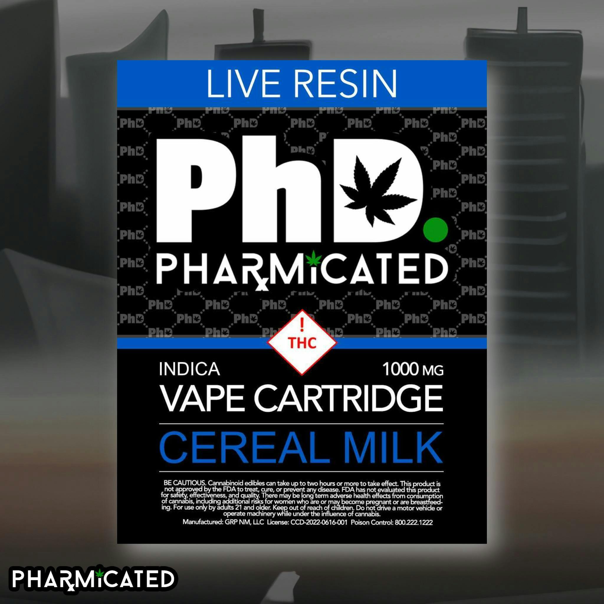 PhD 510 Thread Resin Vape Cart - Cereal Milk (I)