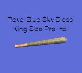 Royal Blue Sky Diesel Pre-Roll w/ Rosin & Kief Coating - King Size - Single
