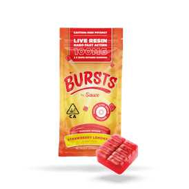 BURSTS - Strawberry Lemonade (Sativa) - 100MG Live Resin Infused Edibles