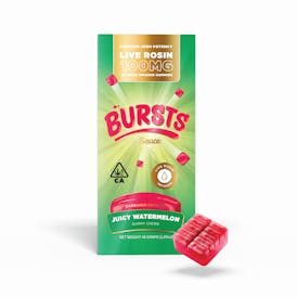 BURSTS Juicy Watermelon - 100MG Live Rosin Infused Edibles