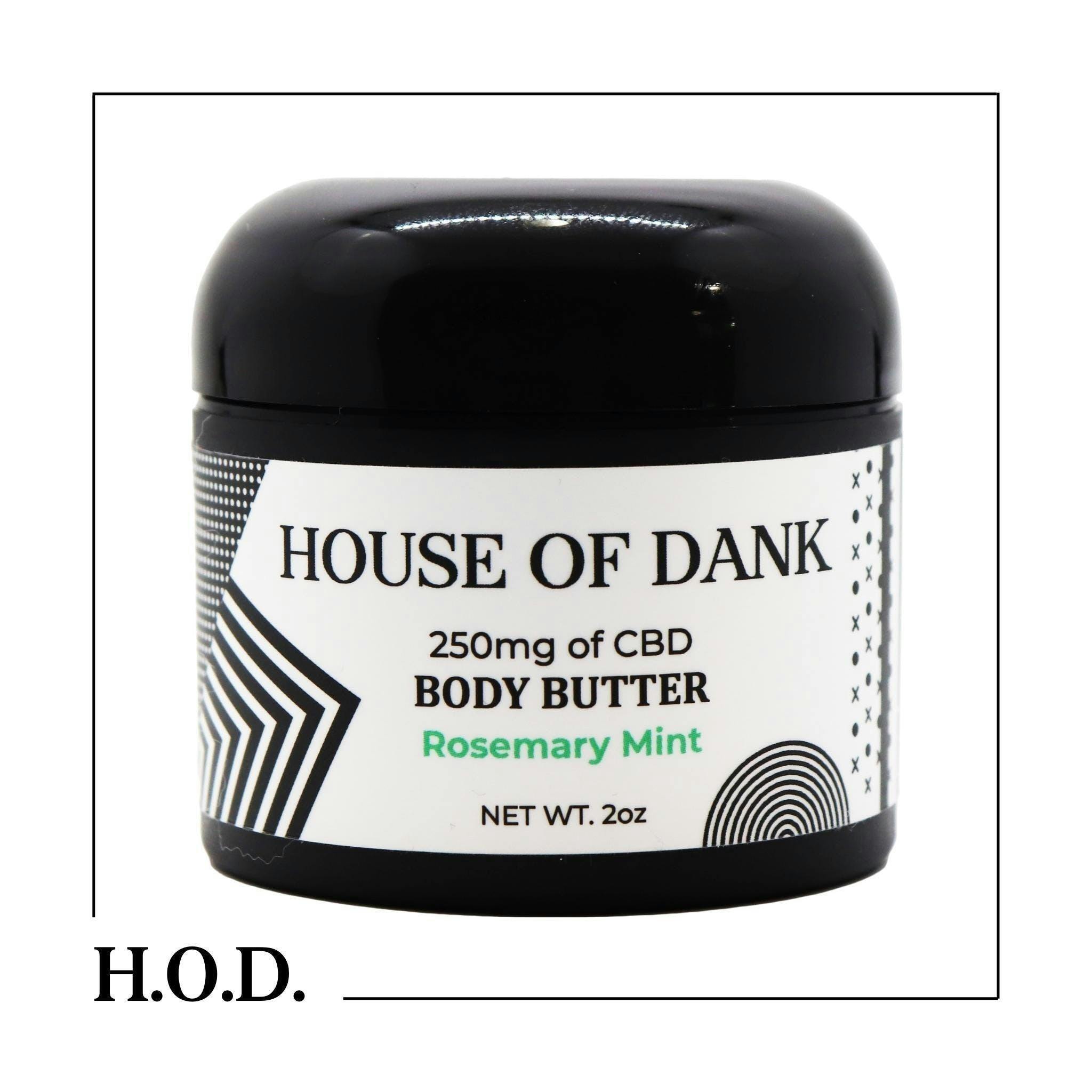 H.O.D. CBD Rosemary Mint Body Butter 250mg