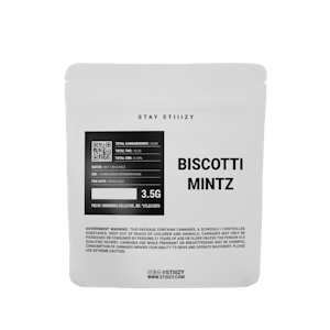 Stiiizy - STIIIZY 3.5G White Label Mylar BISCOTTI MINTZ