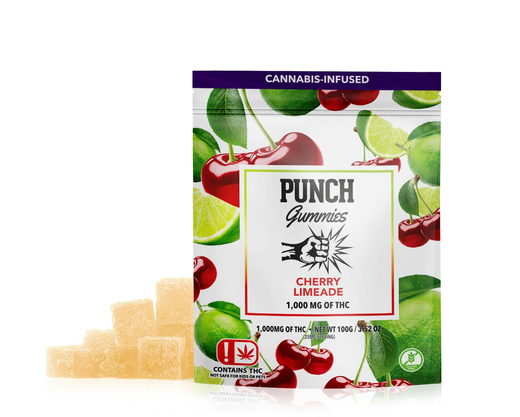 Cherry Limeade Extreme Gummies 1,000mg (OK) Punch Edibles & Extracts